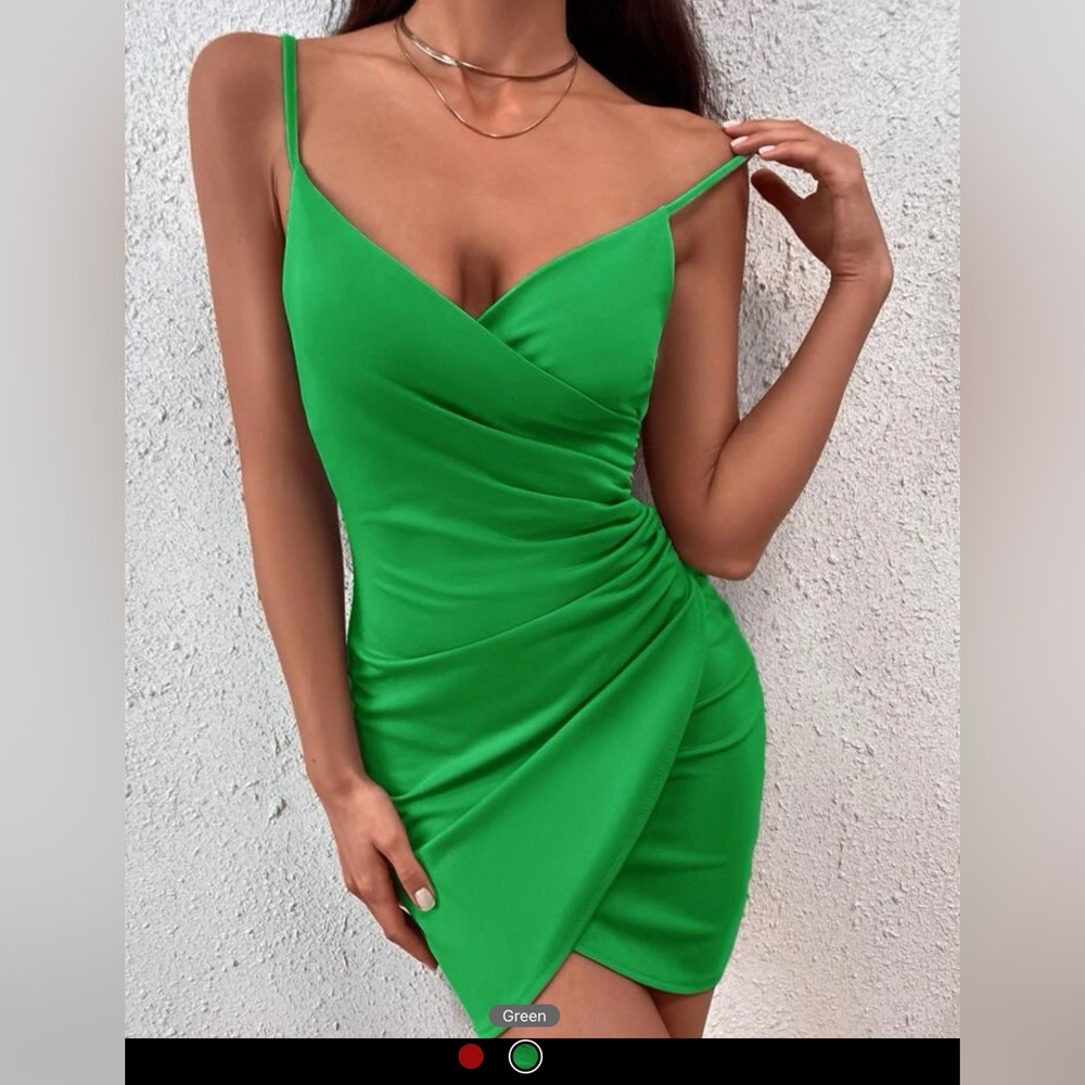 Sexy Green Wrap Dress